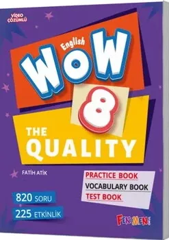 Fenomen Okul Yayınları 8. Sınıf The Quality Practice Book Vocabulary Book Test Book Fenomen Yayınları - Hemen Satın Al