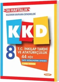 8. Sınıf T.C. İnkılap Tarihi ve Atatürkçülük KKD Haftalık Kazanım Kavrama Denemeleri Kurmay ELT - Hemen Satın Al
