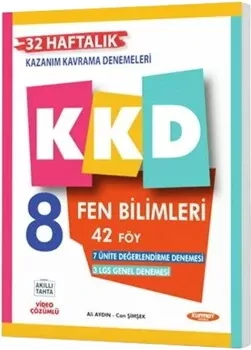 8. Sınıf Fen Bilimleri Haftalık Kazanım Kavrama Denemeleri Kurmay ELT - Hemen Satın Al