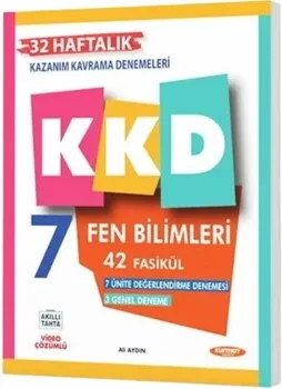 7. Sınıf Fen Bilimleri Haftalık Kazanım Kavrama Denemeleri Kurmay ELT - Hemen Satın Al