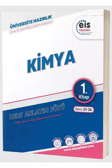 YKS Mavi Set DAF Kimya 1. Kitap Eis Yayınları