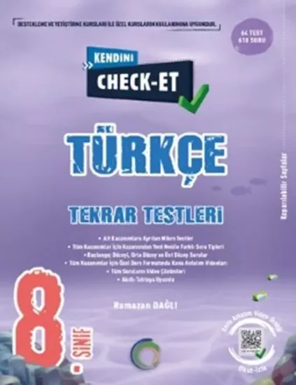 8. Sınıf Kendini Check - Et Türkçe Tekrar Testleri Okyanus Yayıncılık