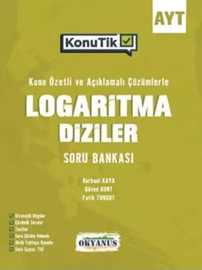 AYT KonuTik Logaritma Diziler Soru Bankası Okyanus Yayıncılık
