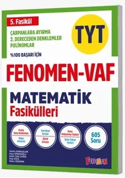 Fenomen Okul Yayınları TYT VAF Matematik Çarpanlara Ayırma 2. Dereceden Denklemler Fasikülleri Fenomen Yayınları - Hemen Satın Al