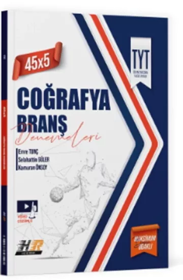 TYT Coğrafya 45 x 5 Denemeleri Hız ve Renk Yayınları - Hemen Satın Al
