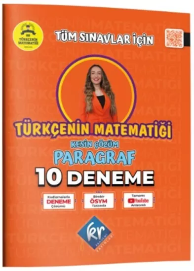 KR Akademi Gamze Hoca Türkçenin Matematiği Tüm Sınavlar İçin Paragraf 10 Deneme KR Akademi Yayınları - Hemen Satın Al