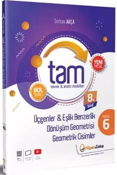 8. Sınıf Tam Matematik 6 - Üçgenler ve Geometrik Cisimler Hiper Zeka Yayınları - Hemen Satın Al