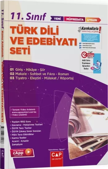 11. Sınıf Türk Dili ve Edebiyatı Anadolu Seti Çap Yayınları - Hemen Satın Al