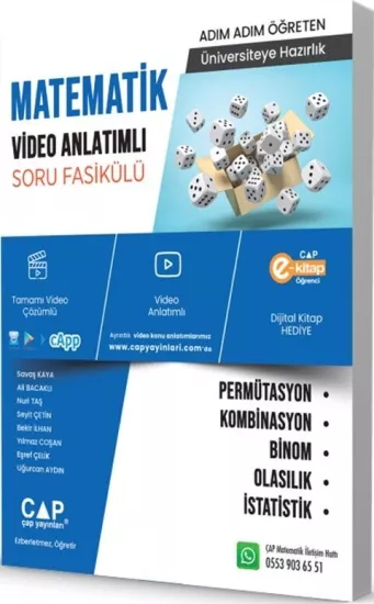 Matematik Permütasyon Kombinasyon Binom Olasılık İstatistik Çap Yayınları - Hemen Satın Al