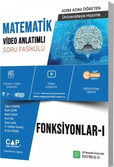 Üniversiteye Hazırlık Matematik Fonksiyonlar 1 Konu Anlatımlı Soru Bankası Çap Yayınları - Hemen Satın Al