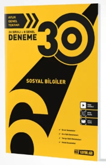 6. Sınıf Sosyal Bilgiler 30 lu Deneme Hız Yayınları - Hemen Satın Al