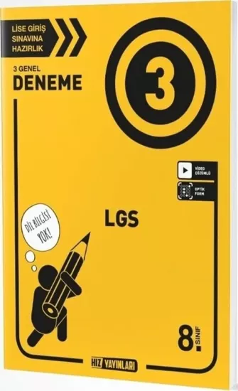8. Sınıf LGS 3 Deneme Hız Yayınları - Hemen Satın Al