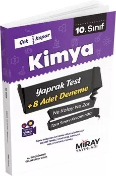 10. Sınıf Kimya Yaprak Test Miray Yayınları - Hemen Satın Al