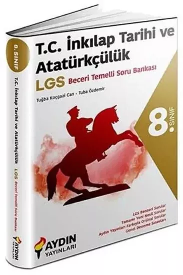 8. Sınıf İnkılap Tarihi ve Atatürkçülük Beceri Temelli Soru Bankası Aydın Yayınları