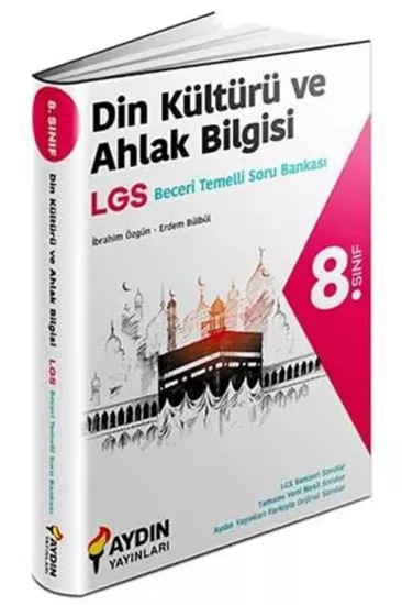 8. Sınıf Din Kültürü ve Ahlak Bilgisi Beceri Temelli Soru Bankası Aydın Yayınları