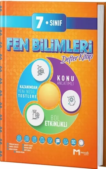 7. Sınıf Fen Bilimleri Defter Kitap Mozaik Yayınları