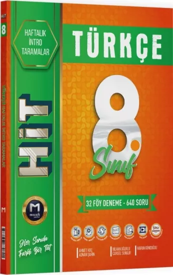 8. Sınıf Türkçe HİT 32 Deneme Mozaik Yayınları