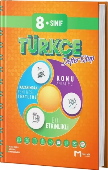 8. Sınıf Türkçe İntro Defter Kitap Mozaik Yayınları - Hemen Satın Al