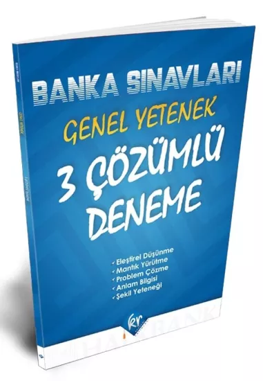 KR Akademi Banka Sınavları Genel Yetenek 3 Çözümlü Deneme Halk Bankası ve Ziraat Bankası Sınavları KR Akademi Yayınları - Hemen Satın Al