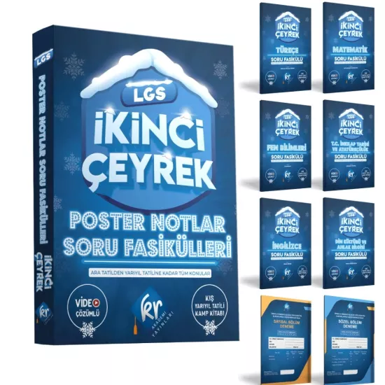 Kr Akademi 8. Sınıf LGS Poster Notlar Soru Fasikülleri İkinci Çeyrek KR Akademi Yayınları - Hemen Satın Al