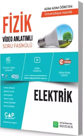 Fizik Elektrik Konu Anlatımlı Soru Bankası Çap Yayınları - Hemen Satın Al