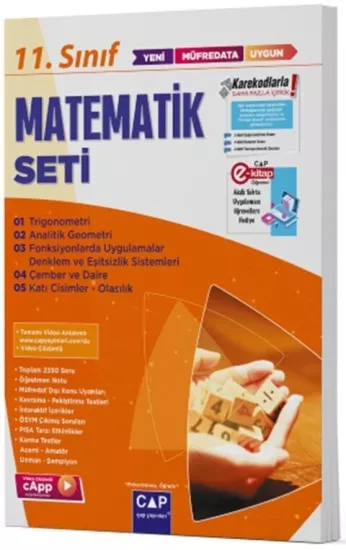 11. Sınıf Matematik Anadolu Seti Çap Yayınları - Hemen Satın Al