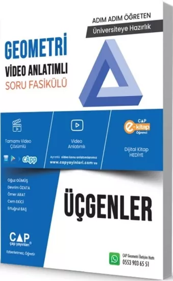 Üniversite Hazırlık Geometri Üçgenler Konu Anlatımlı Soru Fasikülü Çap Yayınları - Hemen Satın Al