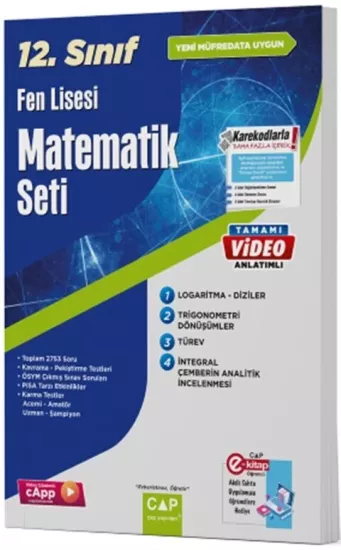 12. Sınıf Fen Lisesi Matematik Seti Çap Yayınları - Hemen Satın Al