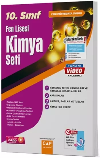 Çap 10. Sınıf Fen Lisesi Kimya Seti Çap Yayınları - Hemen Satın Al
