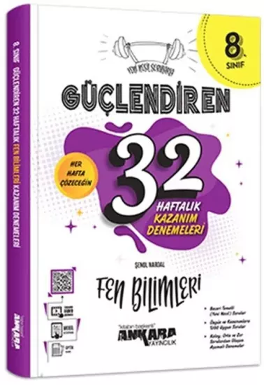8. Sınıf Fen Bilimleri Güçlendiren 32 Haftalık Kazanım Denemeleri Ankara Yayıncılık - Hemen Satın Al