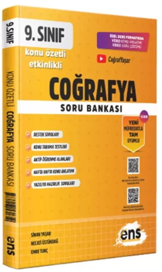 9. Sınıf Coğrafya Etkinlikli Soru Bankası ENS Yayıncılık - Hemen Satın Al