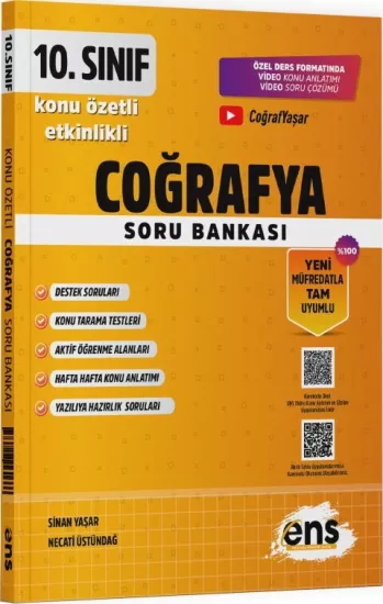 10. Sınıf Coğrafya Etkinlikli Soru Bankası ENS Yayıncılık - Hemen Satın Al
