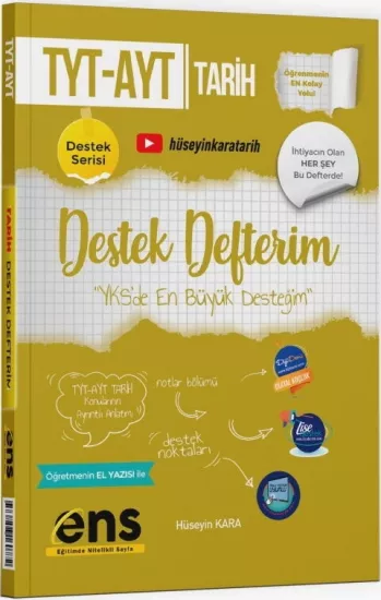 TYT AYT Tarih Destek Defterim ENS Yayıncılık - Hemen Satın Al