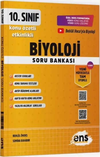 10. Sınıf Biyoloji Etkinlikli Soru Bankası ENS Yayıncılık - Hemen Satın Al