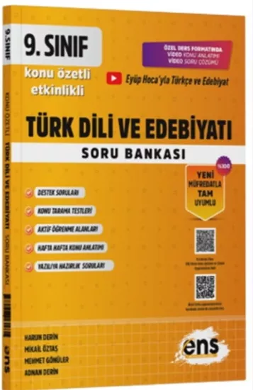 9. Sınıf Türk Dili ve Edebiyatı Etkinlikli Soru Bankası ENS Yayıncılık - Hemen Satın Al