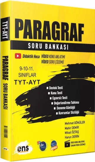 TYT AYT Paragraf Soru Bankası ENS Yayıncılık - Hemen Satın Al