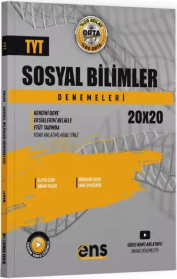 TYT Sosyal Bilimler 20 x 20 Deneme ENS Yayıncılık - Hemen Satın Al
