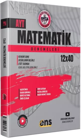 ENS Yayınları AYT Matematik 12 x 40 Denemeleri ENS Yayıncılık - Hemen Satın Al