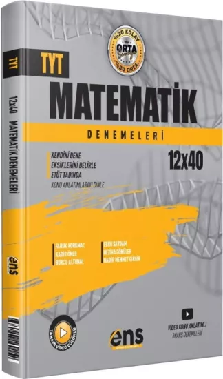 TYT Matematik 12 x 40 Denemeleri ENS Yayıncılık - Hemen Satın Al