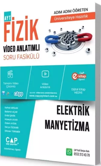 Çap Fizik Elektrik Manyetizma Konu Anlatımlı Soru Bankası Çap Yayınları - Hemen Satın Al