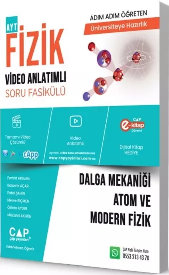 Çap Fizik Dalga Mekaniği Atom ve Modern Fizik Konu Anlatımlı Soru Bankası Çap Yayınları - Hemen Satın Al