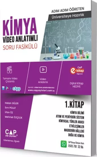Kimya 1. Kitap Konu Anlatımlı Soru Bankası Çap Yayınları - Hemen Satın Al