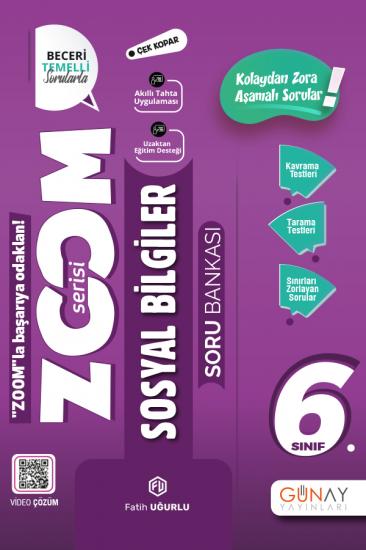 6. Sınıf Zoom Serisi Sosyal Bilgiler Soru Bankası Günay Yayınları