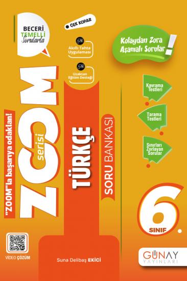6. Sınıf Zoom Serisi Türkçe Soru Bankası Günay Yayınları