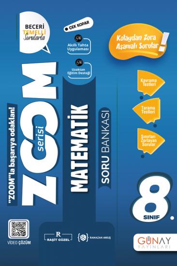 8. Sınıf Zoom Serisi Matematik Soru Bankası Günay Yayınları