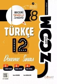 8. Sınıf Türkçe Zoom Serisi 12 li Branş Denemeler Günay Yayınları - Hemen Satın Al