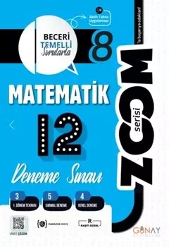 8. Sınıf Matematik Zoom Serisi 12 li Branş Denemeler Günay Yayınları - Hemen Satın Al