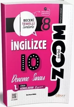 8. Sınıf İngilizce 1. Dönem 10 lu Zoom Serisi Deneme Sınavı Günay Yayınları - Hemen Satın Al