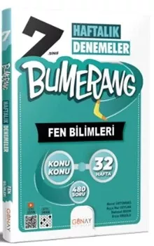 7. Sınıf Bumerang Haftalık Fen Bilimleri Denemeleri Günay Yayınları - Hemen Satın Al