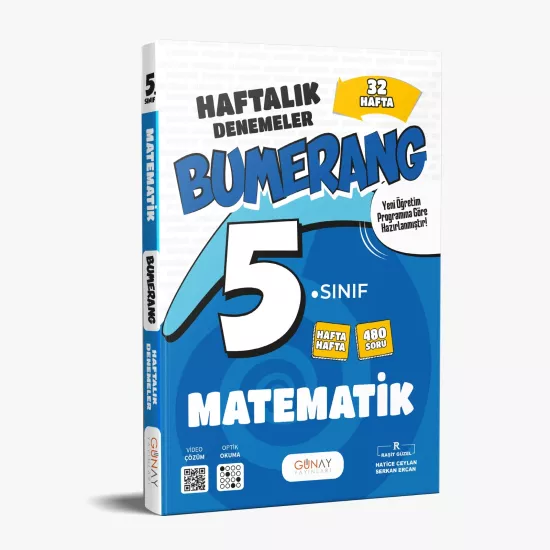 5. Sınıf Matematik Bumerang 32 Haftalık Denemeleri Günay Yayınları